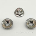 Hex Stainless Steel Flange Castle Nut